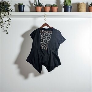 Elegant Black Women's Cardigan Size Medium